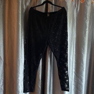 Rose Lace Leggings 3X